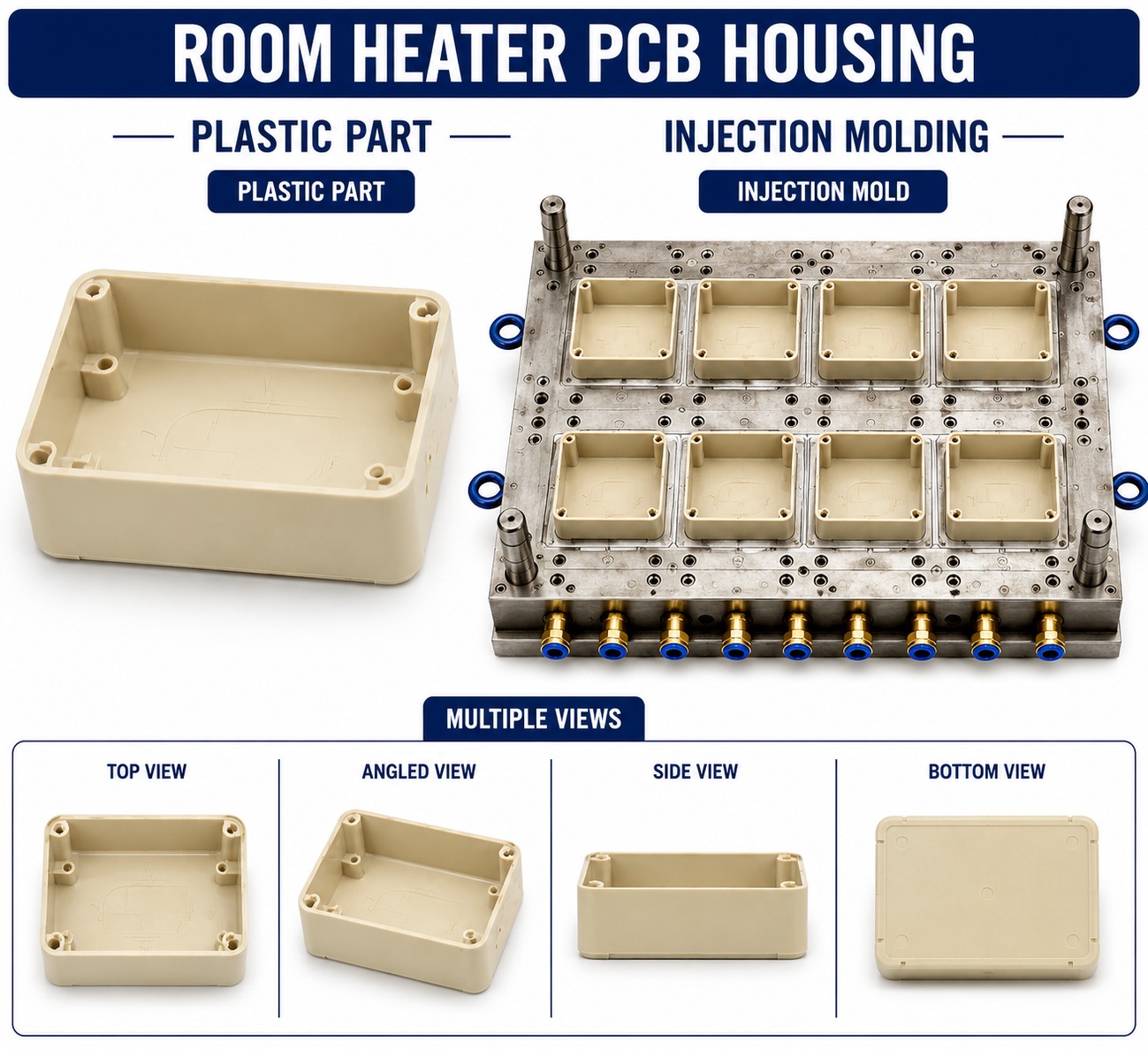 Room Heater Plastic Pcb Housing Mould and Moulding Service